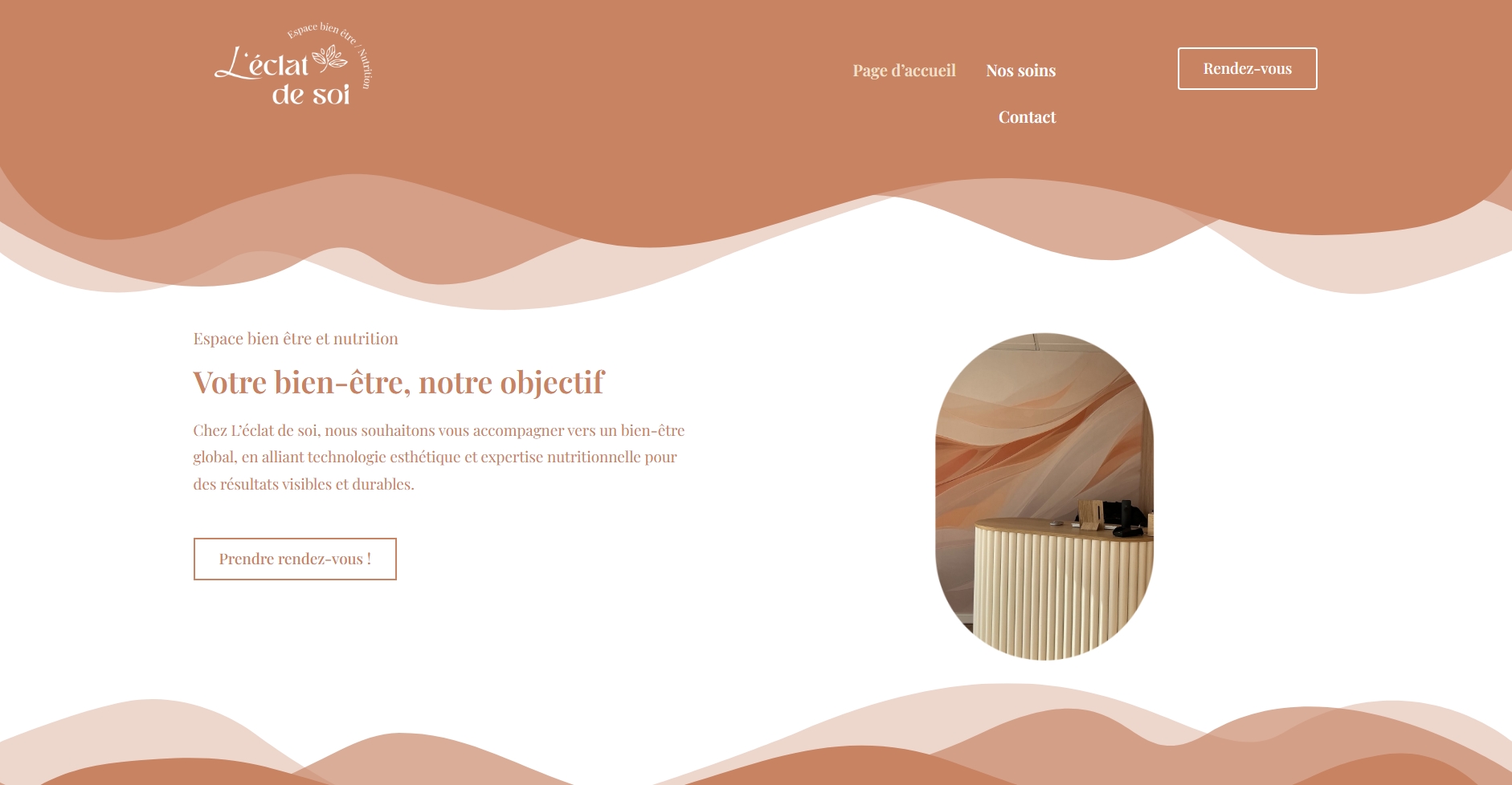 Site vitrine salon bien être L'éclat de soi