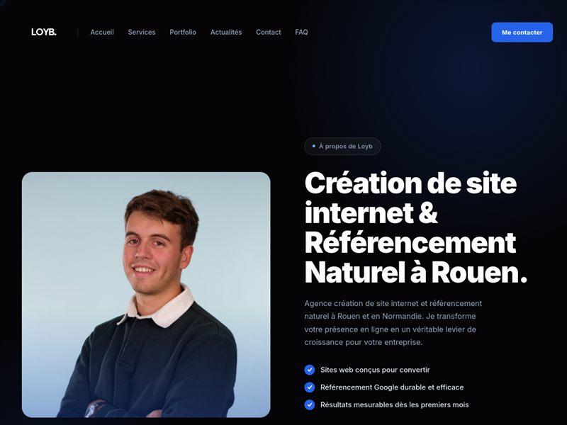 Site web de l'agence Loyb, création de site web et référencement naturel à Rouen